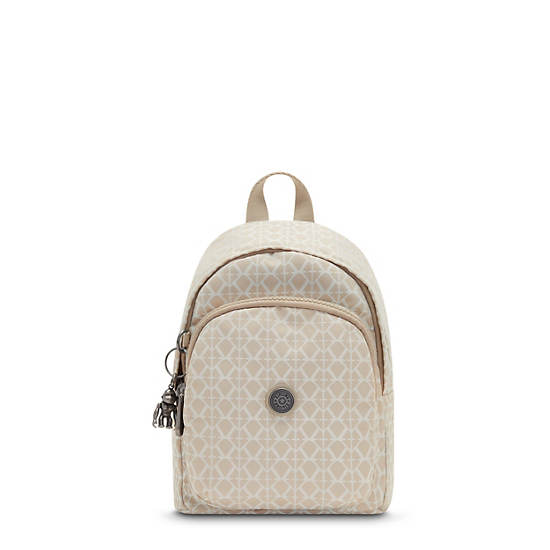 Kipling Delia Compact Printed Convertible Hátizsák Bézs | HU 1560BE